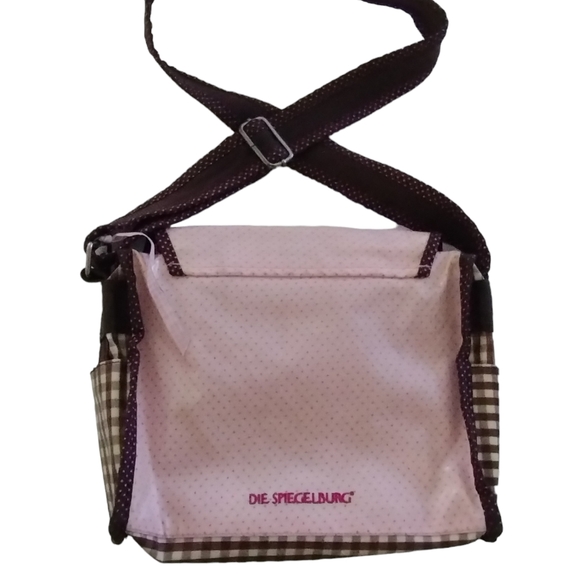 Die Spiegelburg VTG Pink Embroidered Horse Shoe Floral Polka Dot Crossbody Bag - Picture 3 of 10